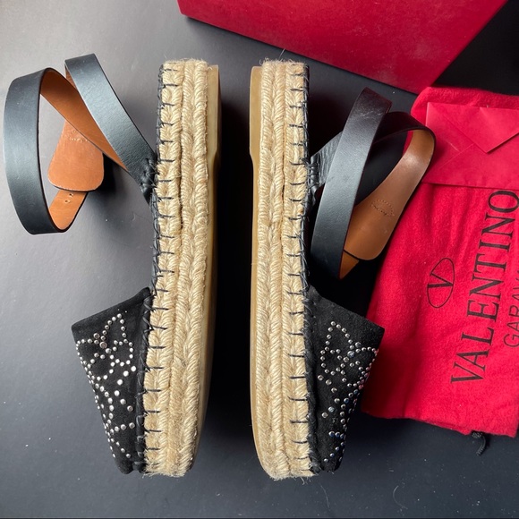 Inbox! Authentic VALENTINO GARAVANI studded butterfly suede espadrilles 9 - Picture 15 of 17